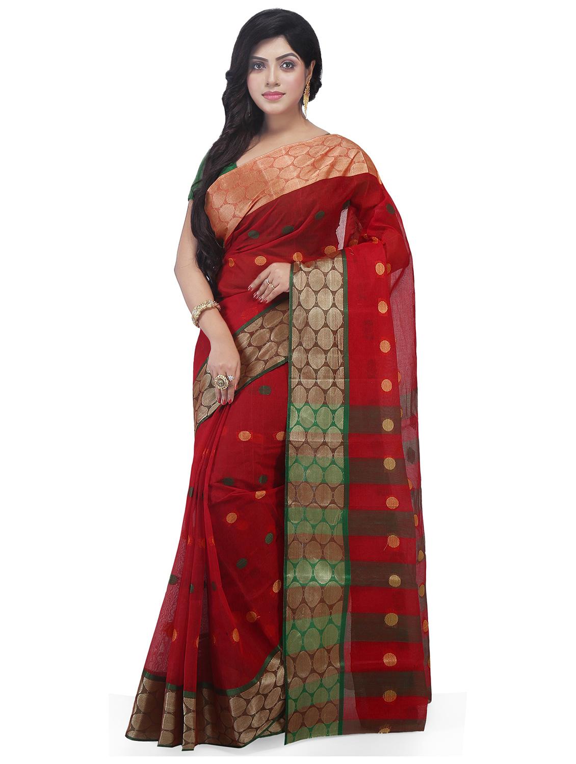 women geometric tant saree - 21537478 -  Zoom Image - 0