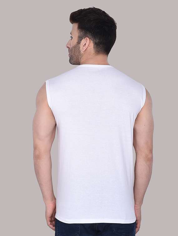 men solid sleeveless t-shirt - 21537579 - Standard Image - 2