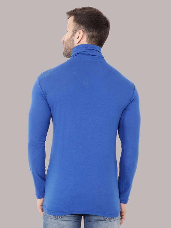 men solid turtle neck slim fit t-shirt - 21537587 -  Standard Image - 2