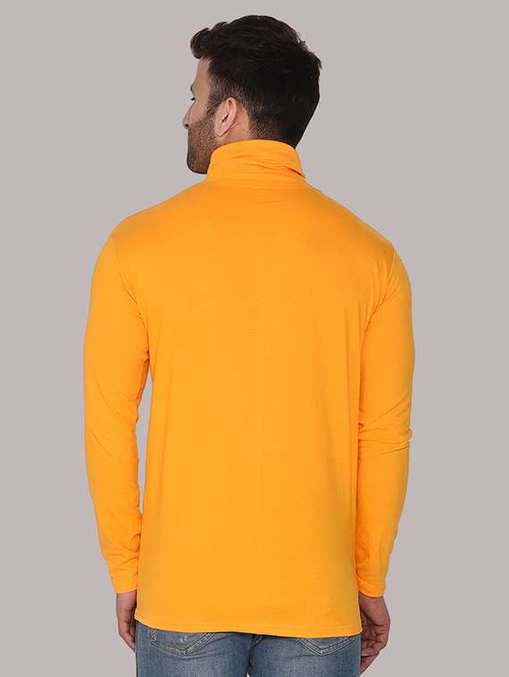 men solid turtle neck slim fit t-shirt - 21537589 -  Standard Image - 2