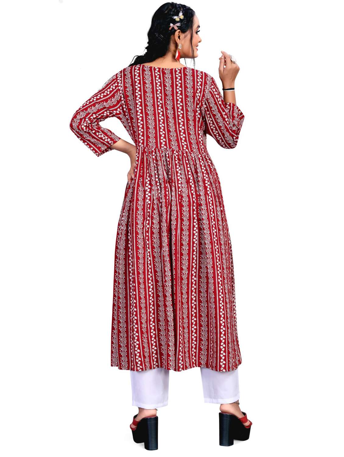women printed a-line kurta - 21537650 -  Standard Image - 2
