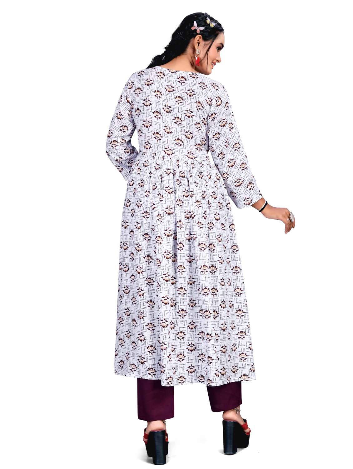 women printed a-line kurta - 21537656 -  Standard Image - 2