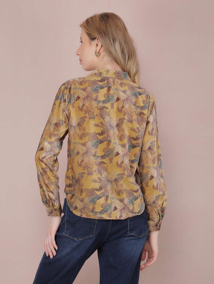 women floral printed collared shirt - 21537701 -  Standard Image - 2