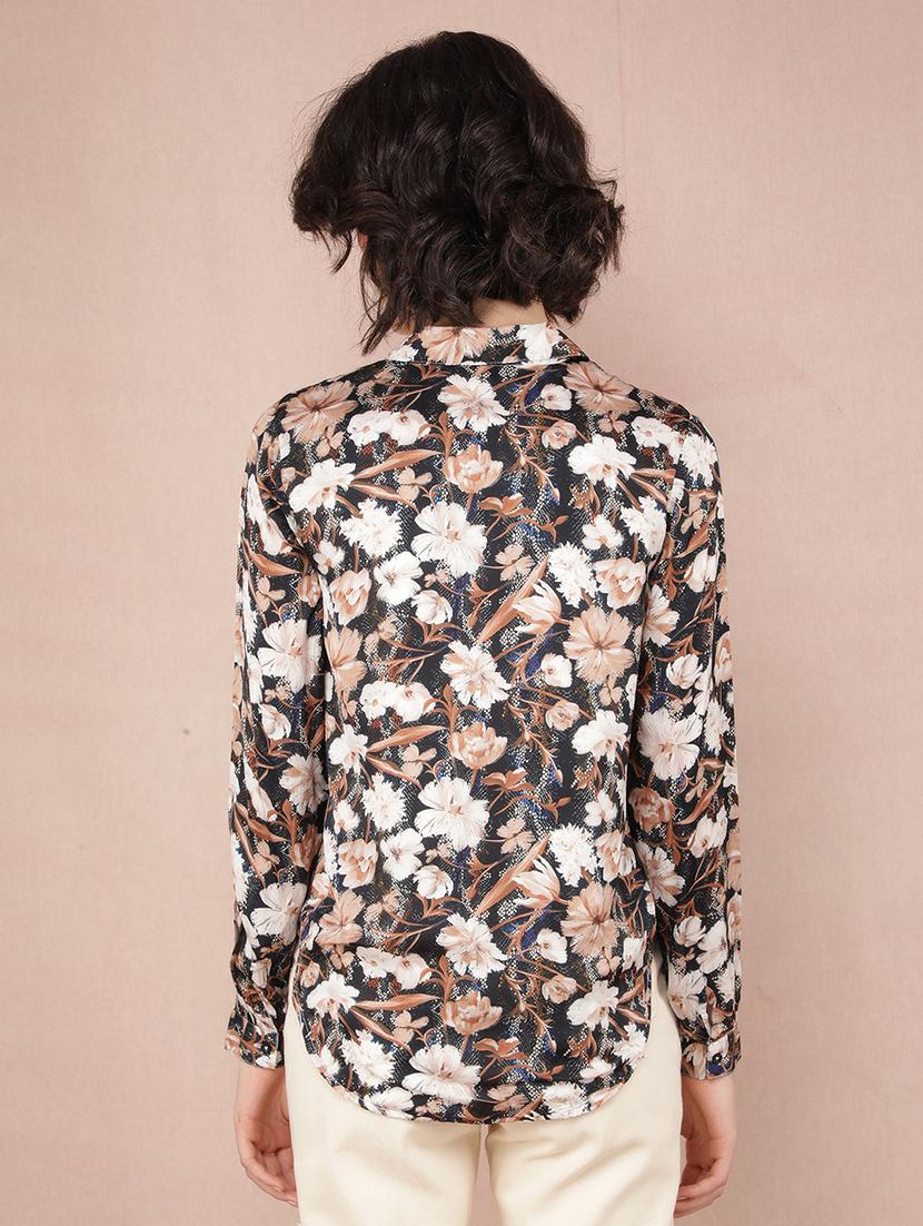 women floral printed collared shirt - 21537726 - Standard Image - 2