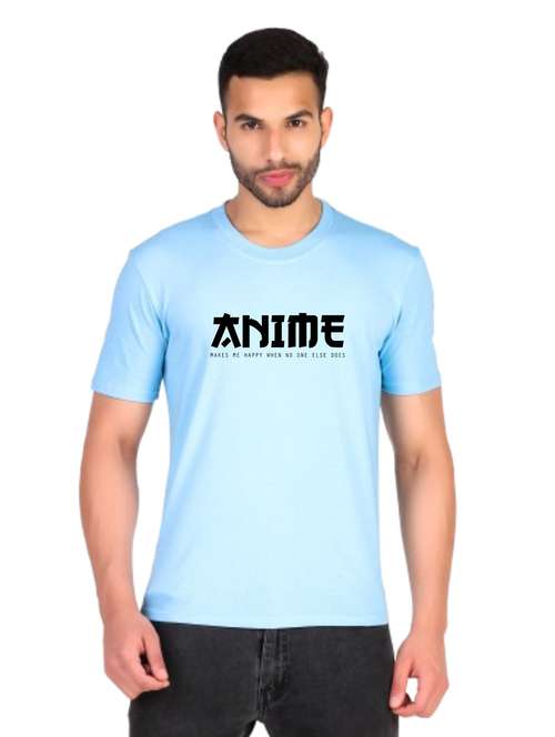 men front & back print round neck t-shirt - 21537743 -  Standard Image - 0