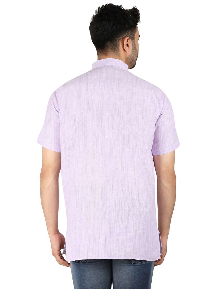 men self design mandarin neck short kurta  - 21537789 -  Standard Image - 2