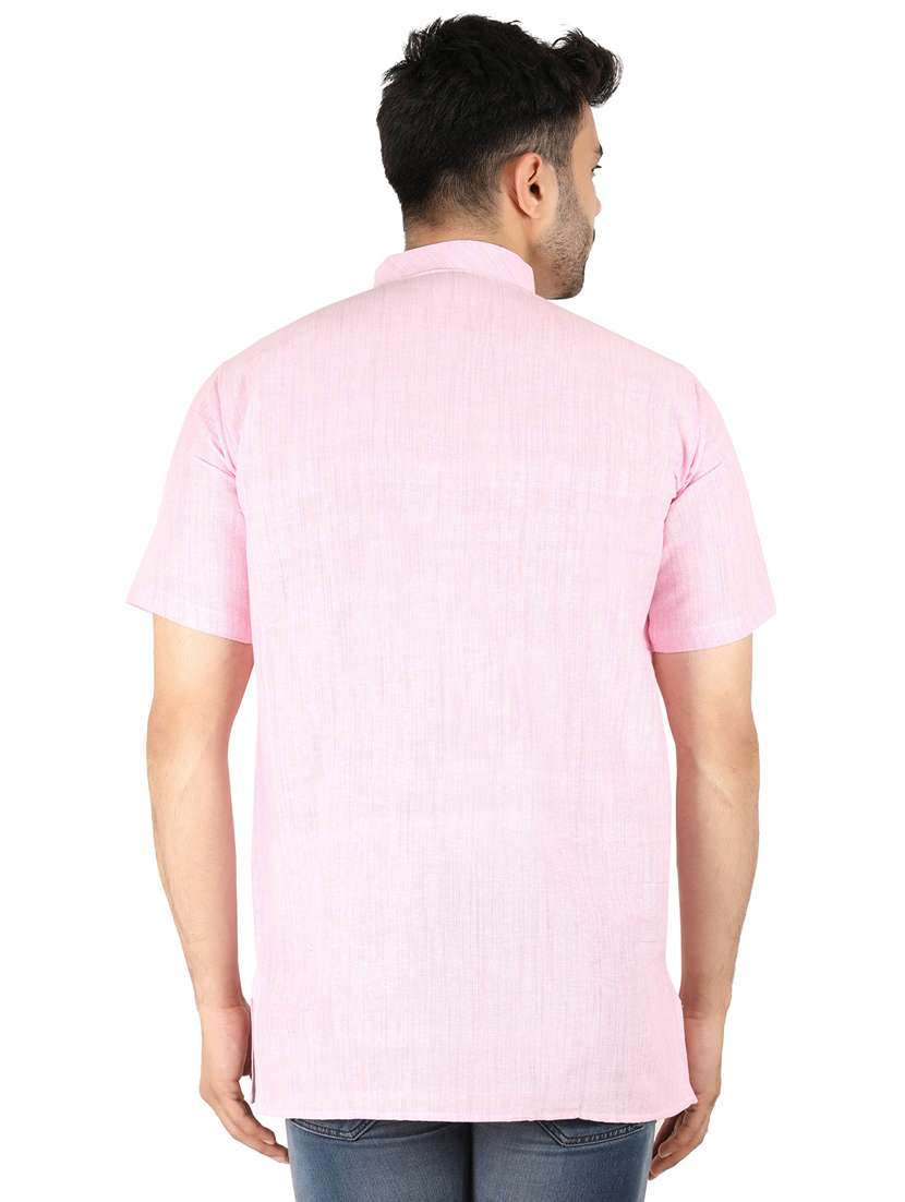 men self design mandarin neck short kurta  - 21537790 -  Standard Image - 2