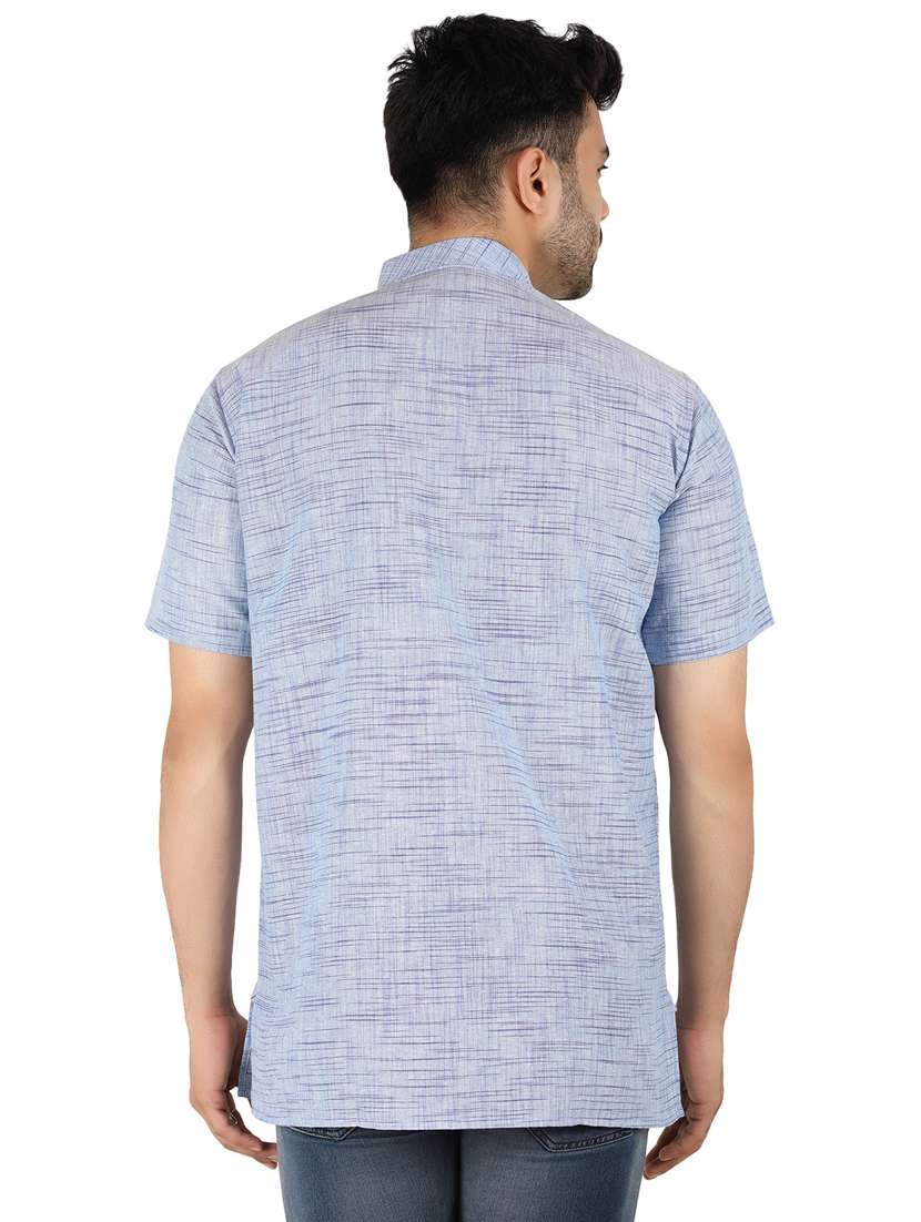 men self design mandarin neck short kurta  - 21537808 -  Standard Image - 2