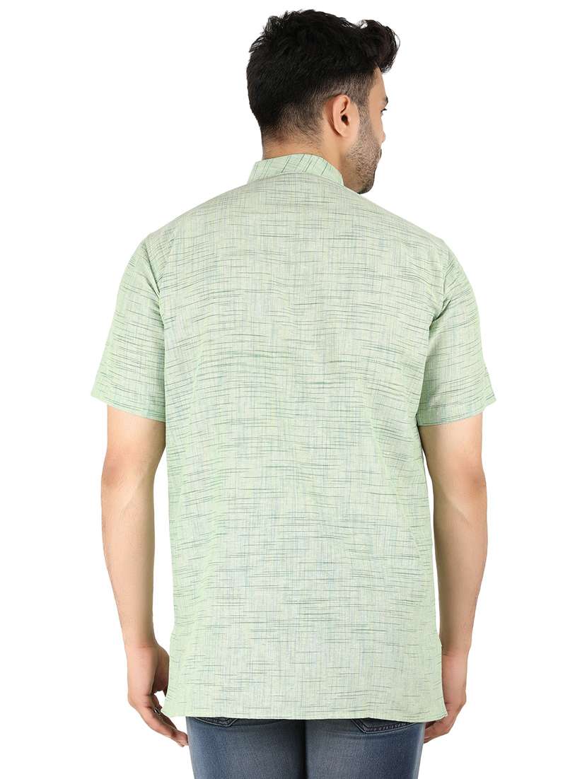 men self design mandarin neck short kurta  - 21537811 -  Standard Image - 2