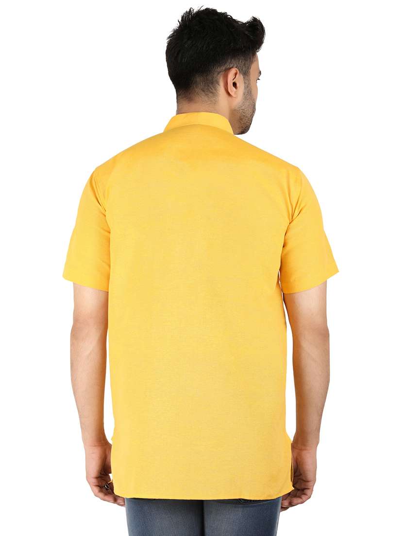 men solid mandarin neck short kurta  - 21537828 -  Standard Image - 2