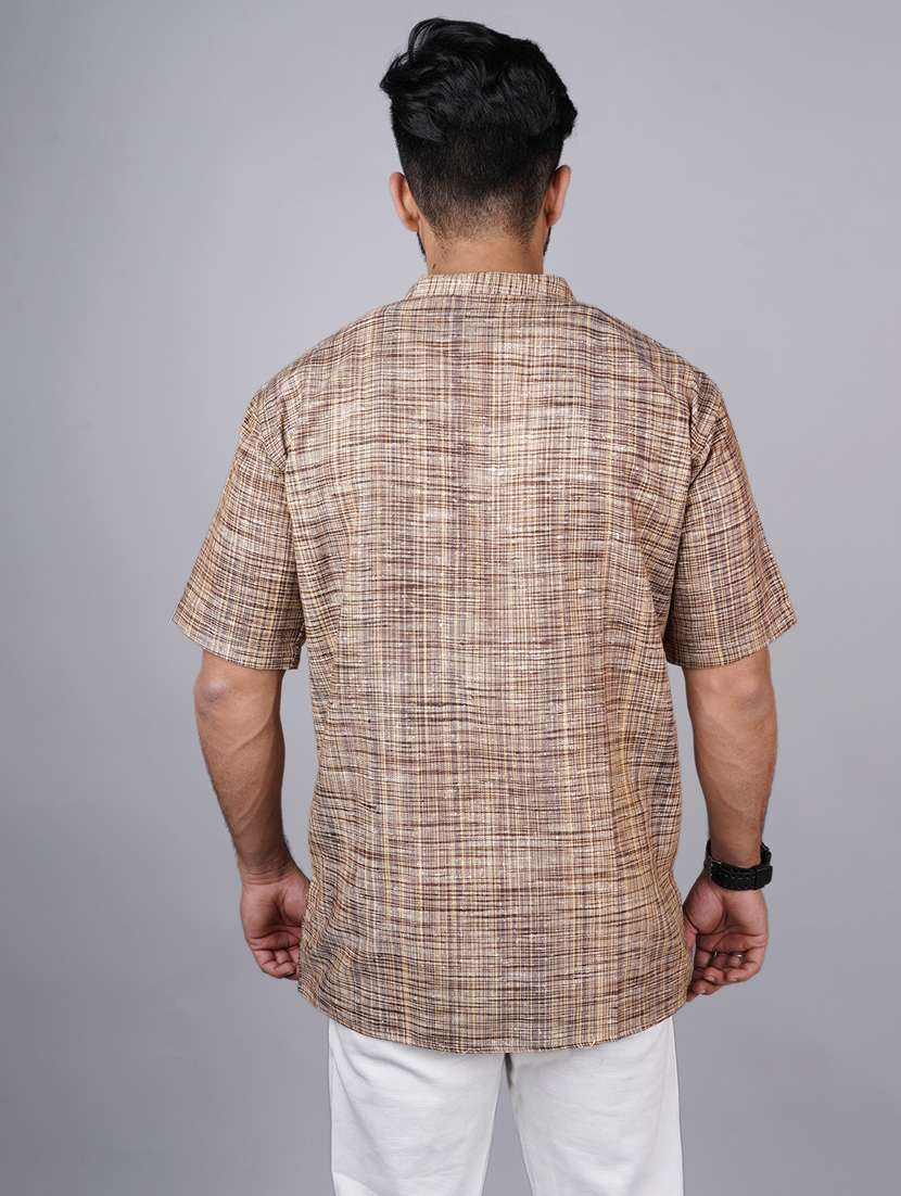 men self design mandarin neck short kurta  - 21537842 -  Standard Image - 2