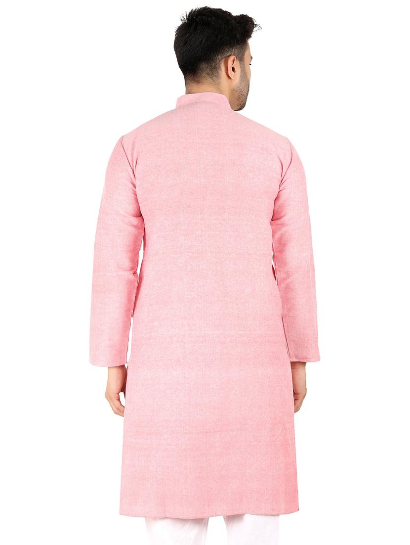 men solid mandarin neck long kurta - 21537879 - Standard Image - 2