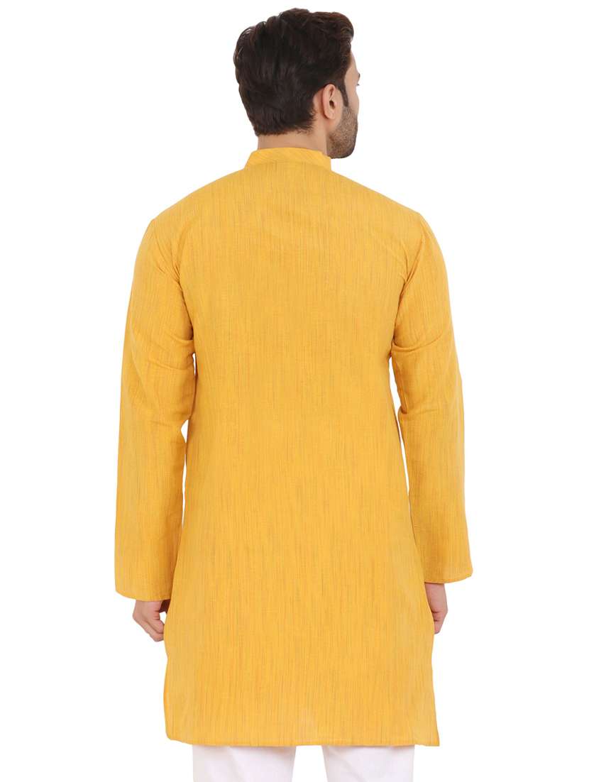 men solid mandarin neck long kurta - 21537893 -  Standard Image - 2