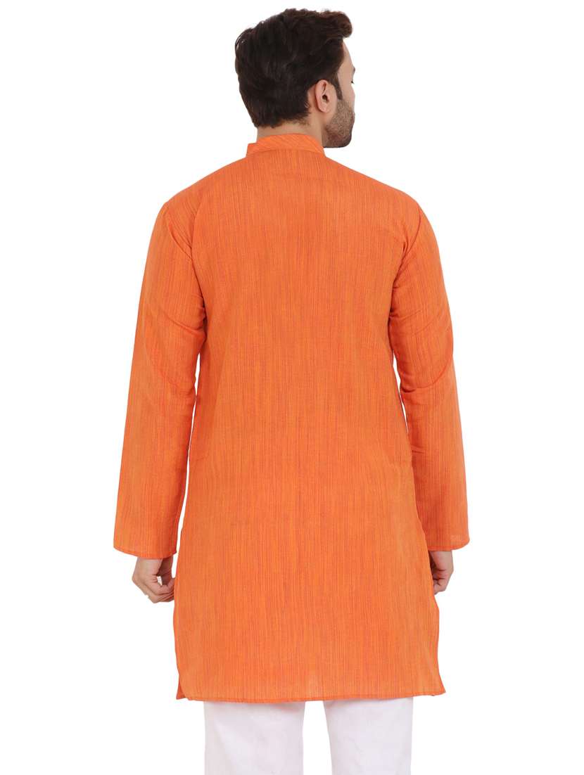 men solid mandarin neck long kurta - 21537897 -  Standard Image - 2