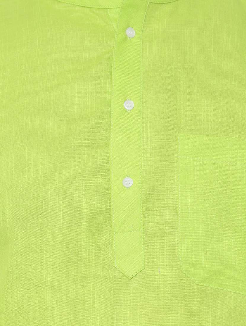 men solid mandarin neck short sleeve short kurta - 21537953 -  Standard Image - 2