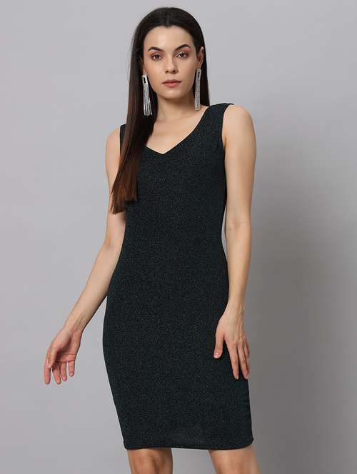 women solid sleeveless bodycon dress - 21537989 - Standard Image - 0