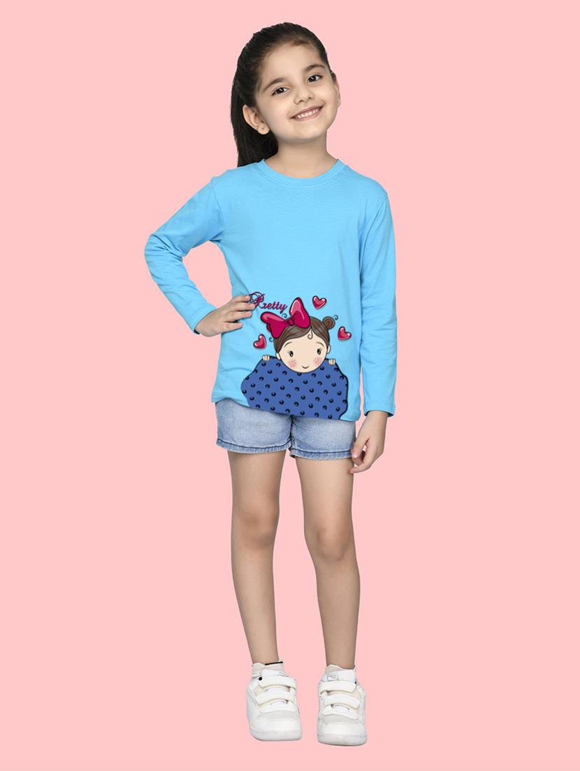 girls placement print long sleeve tee - 21538417 - Standard Image - 2