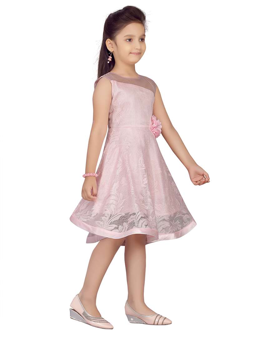 girls self design sleeveless frock - 21538440 -  Standard Image - 2
