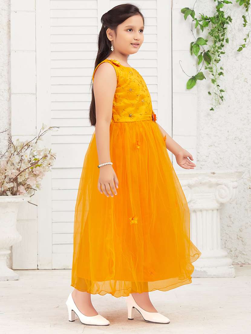 girls embroidered sleeveless party frock - 21538468 -  Standard Image - 2