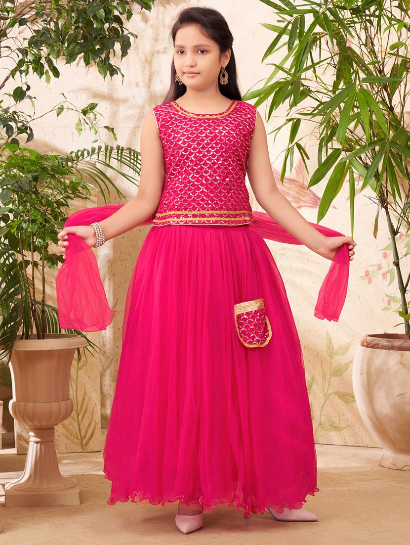 girls sequin lehenga set - 21538485 - Zoom Image - 0