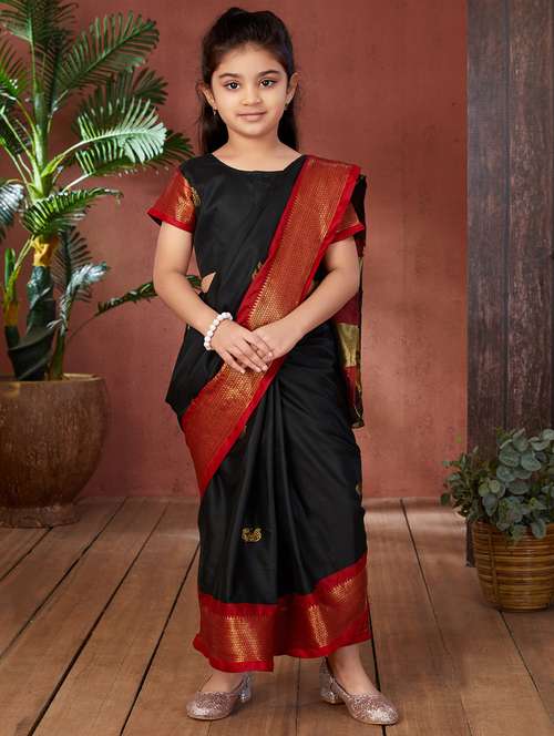 girls ready to wear border saree