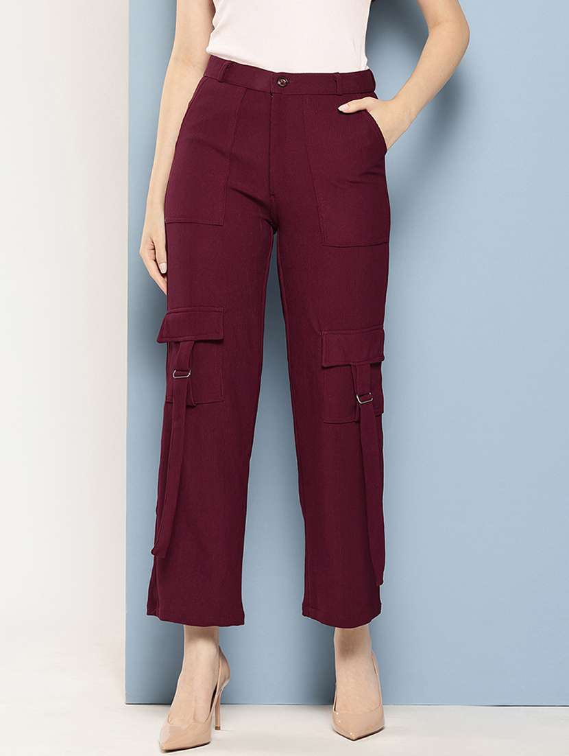 women solids high rise cargo