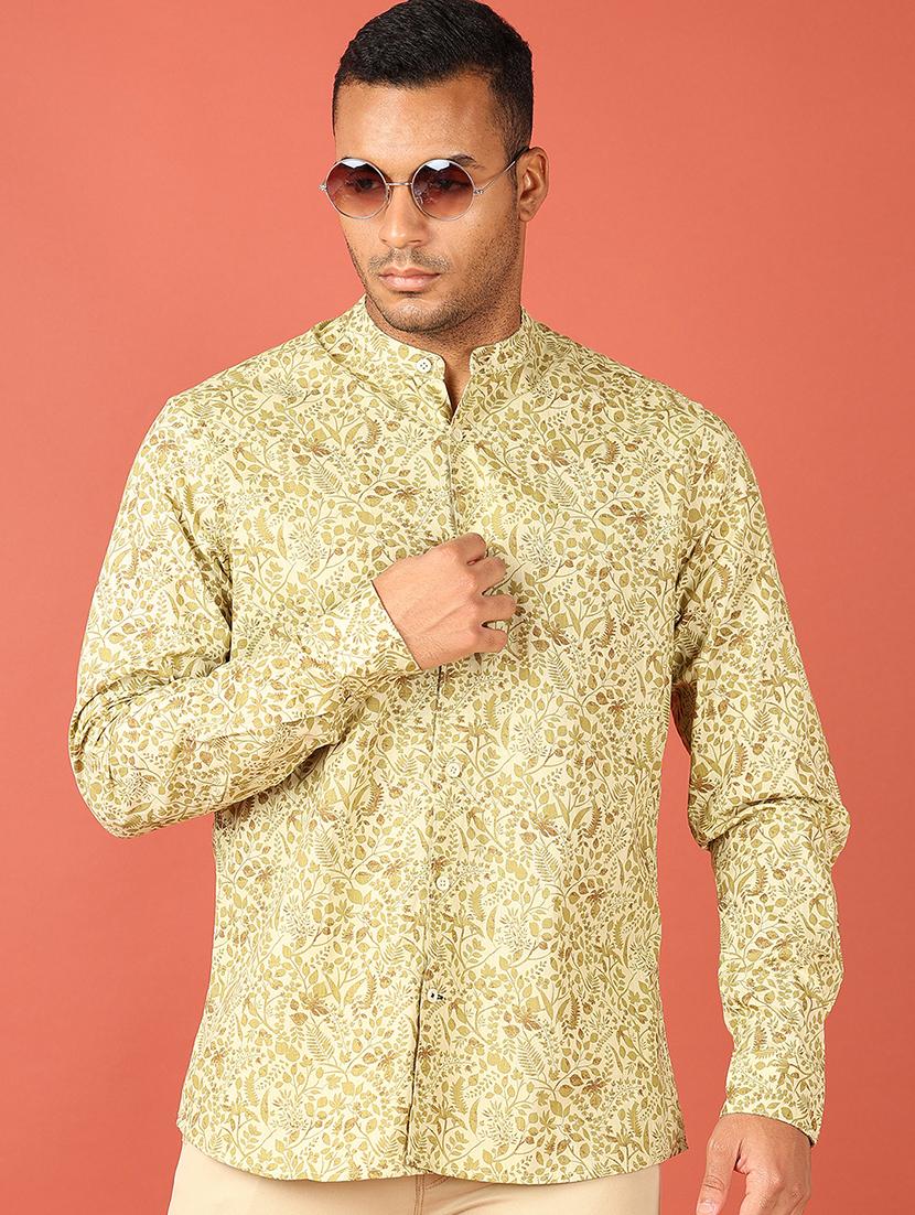 men printed long sleeve casual shirt - 21538592 - Standard Image - 2