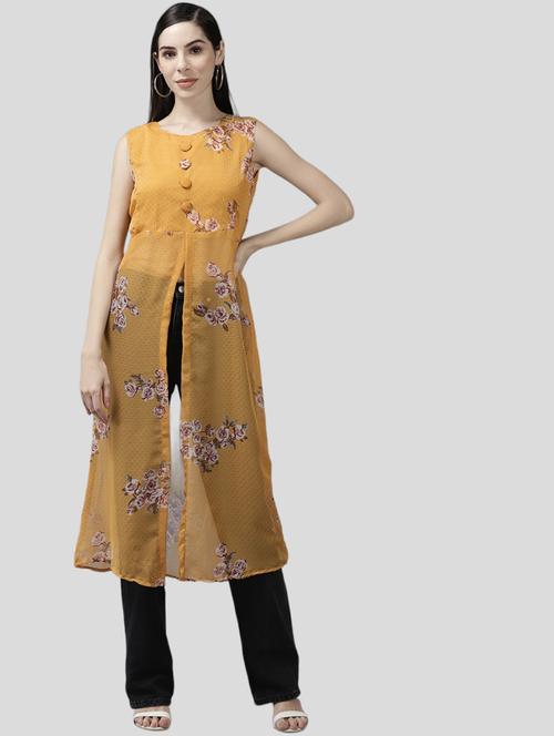 women floral printed sleeveless a-line tunic - 21539107 - Standard Image - 0