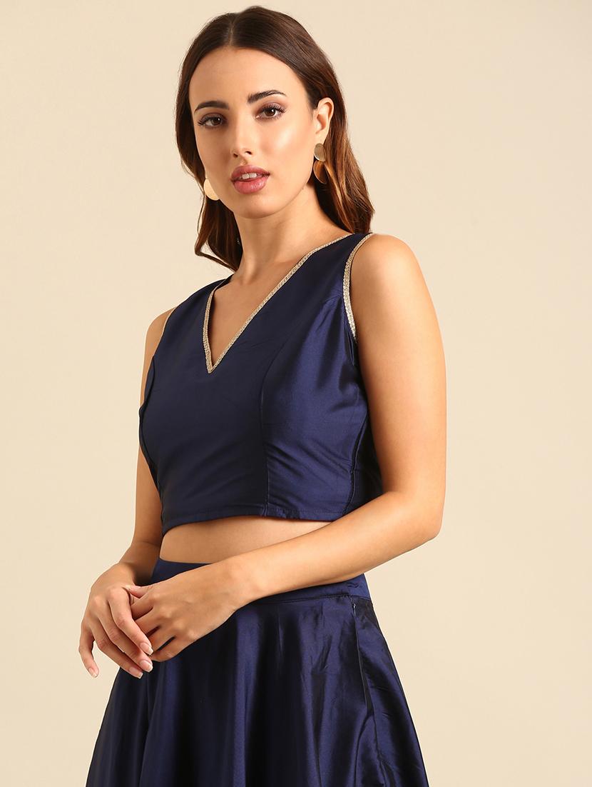 women solid sleeveless stitched blouse - 21539120 - Standard Image - 2