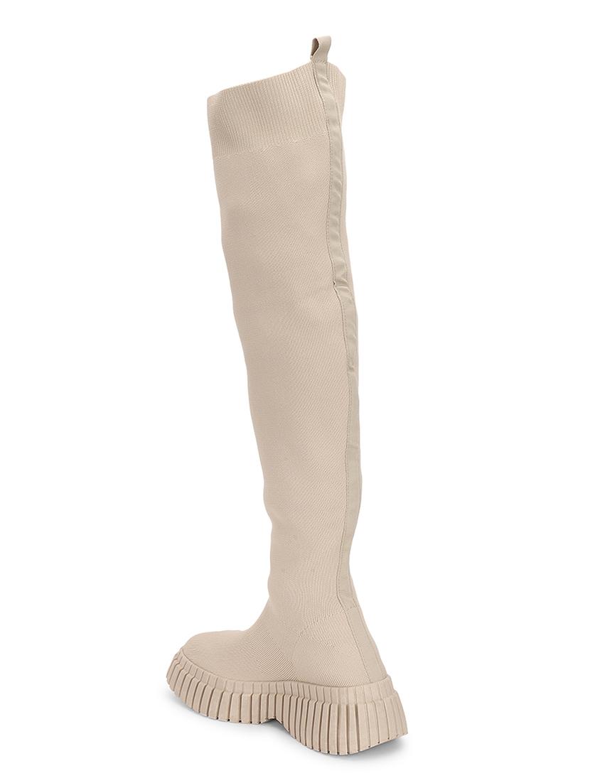 women solid knee length boots - 21539165 - Standard Image - 2