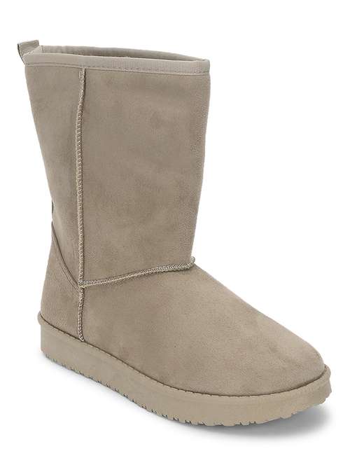 women solid ankle length boots - 21539178 - Standard Image - 0