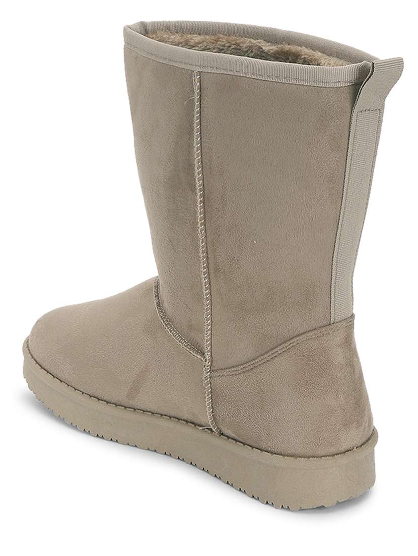 women solid ankle length boots - 21539178 - Standard Image - 2
