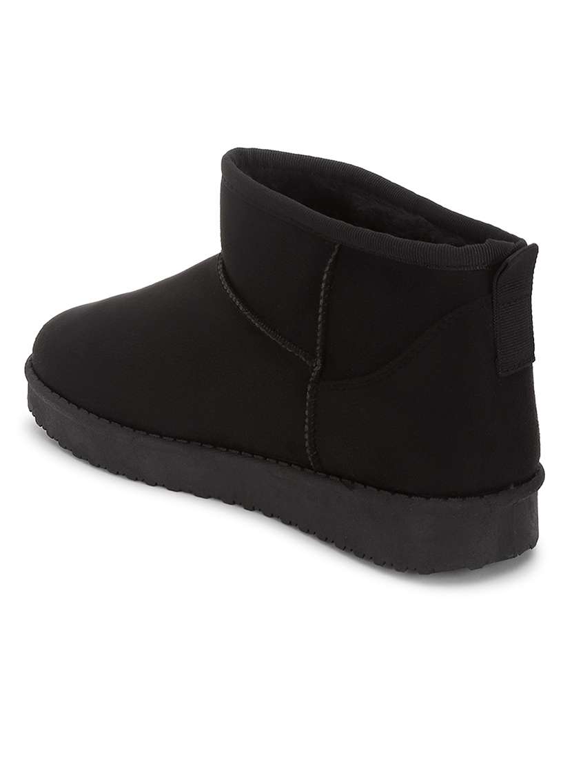 women solid ankle length boots - 21539179 - Standard Image - 2
