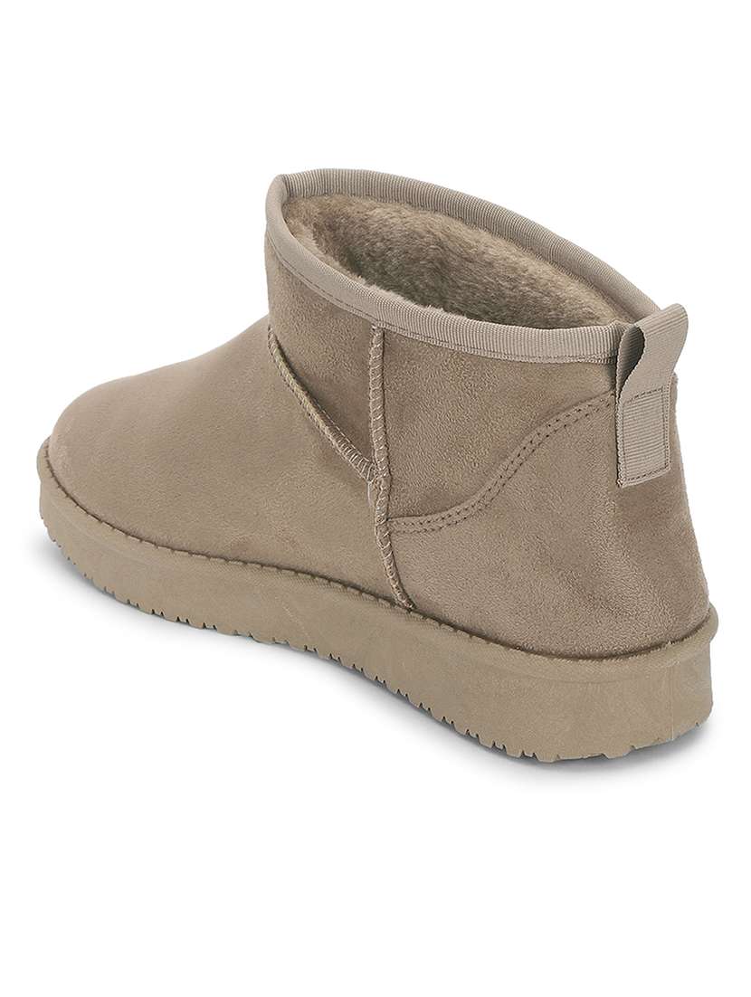 women solid ankle length boots - 21539180 - Standard Image - 2