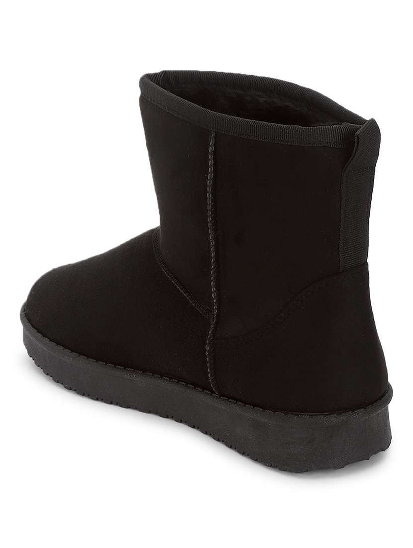 women solid ankle length boots - 21539181 - Standard Image - 2