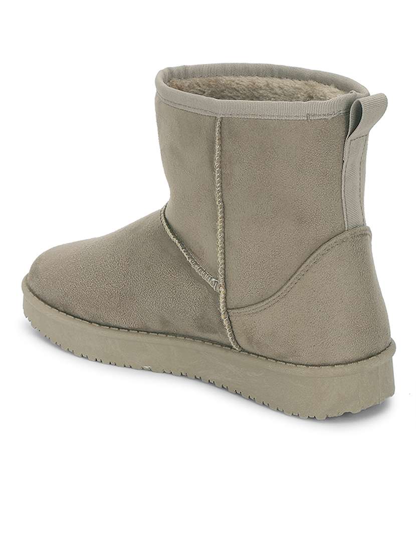 women solid ankle length boots - 21539182 - Standard Image - 2