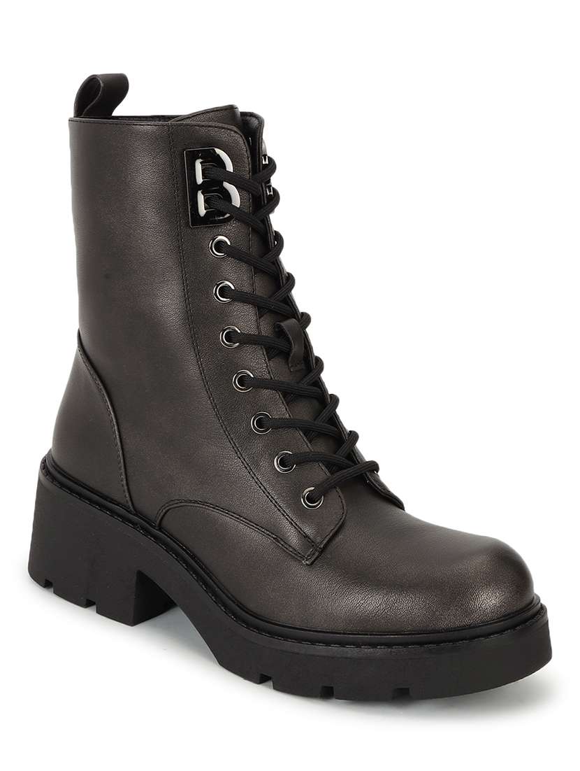 women solid ankle length boots