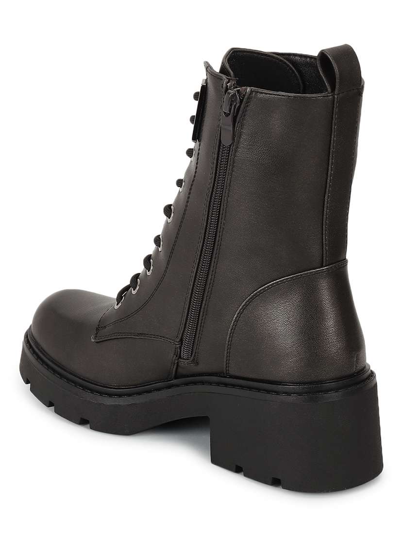 women solid ankle length boots - 21539188 -  Standard Image - 2