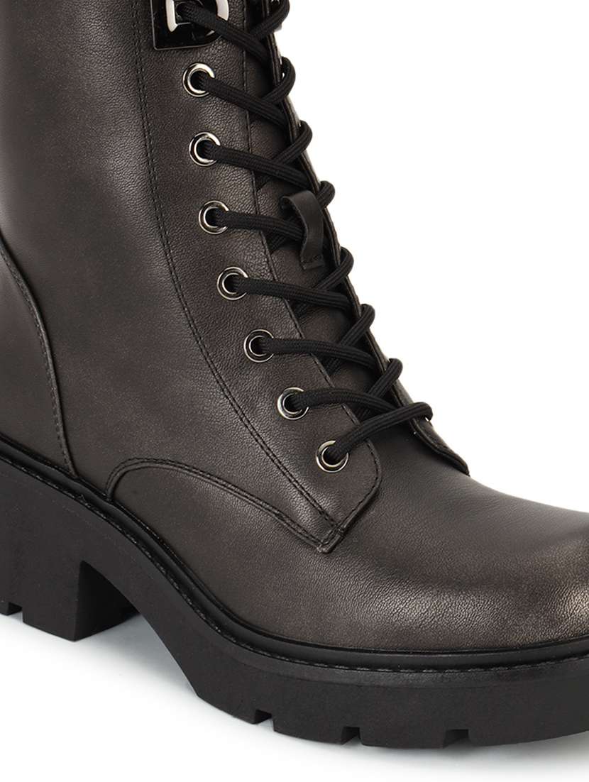 women solid ankle length boots - 21539188 -  Standard Image - 7
