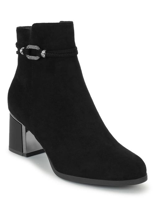 women solid ankle length boots - 21539191 -  Standard Image - 0