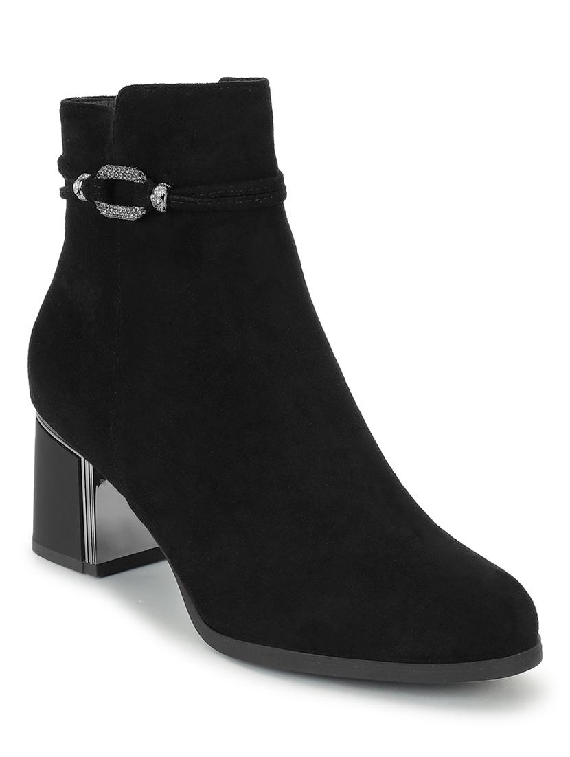 women solid ankle length boots - 21539191 -  Zoom Image - 0