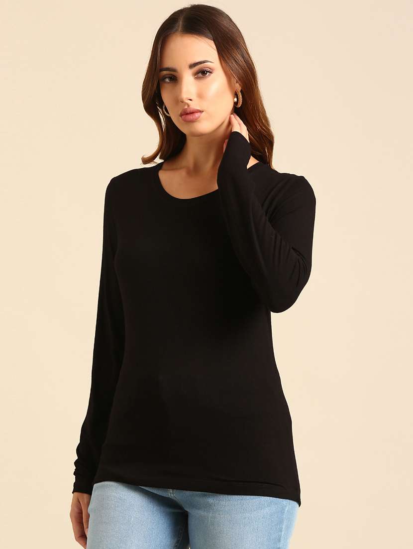 women round neck plain t-shirt - 21539435 -  Standard Image - 2