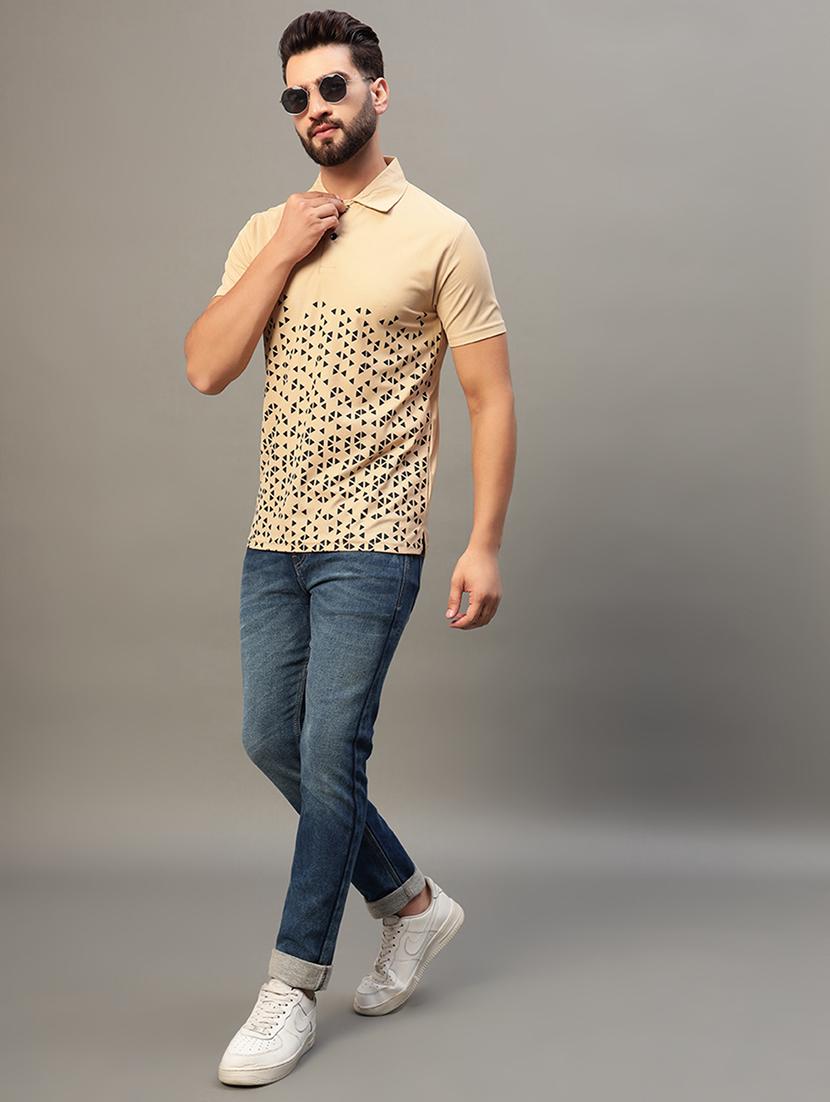 men geometric short sleeves t-shirt - 21539473 - Standard Image - 2
