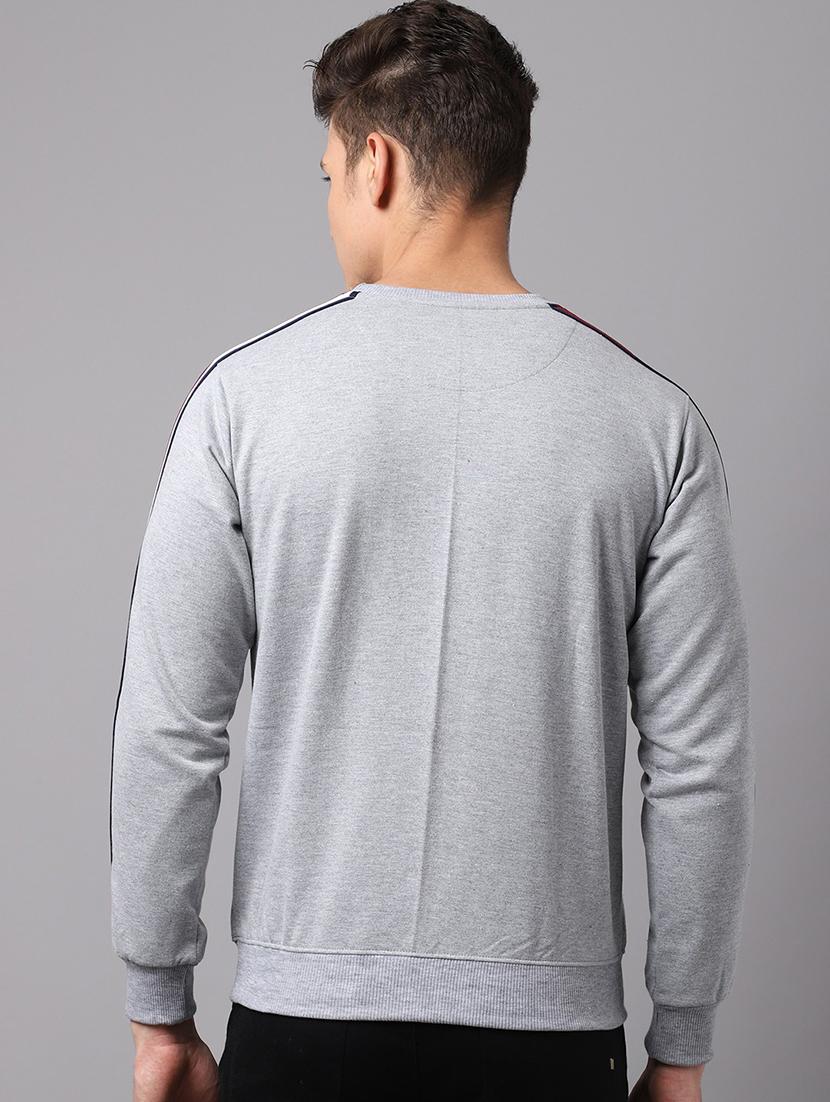 men striped printed round neck sweatshirt - 21539846 - Standard Image - 2