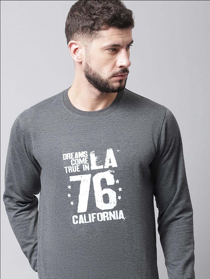 men long sleeves front print sweatshirt - 21539847 - Standard Image - 2