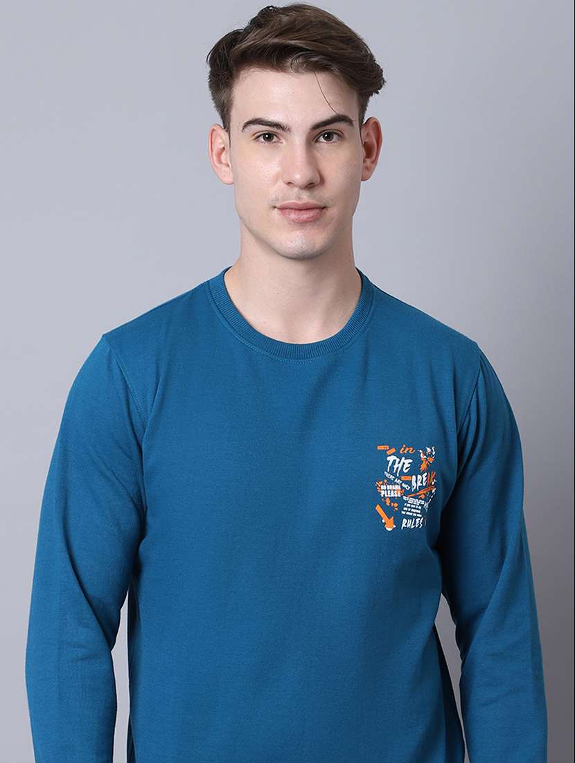 men long sleeves front & back print sweatshirt - 21539852 - Standard Image - 2