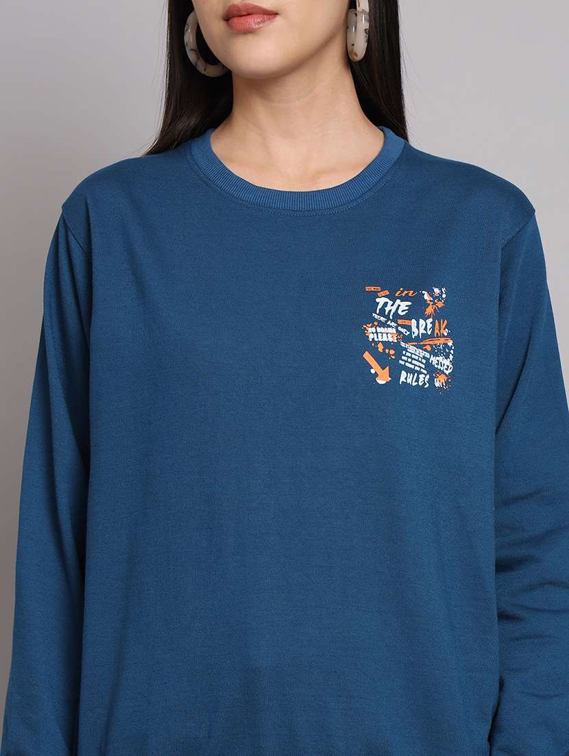 women long sleeves front & back print sweatshirt - 21539910 -  Standard Image - 2