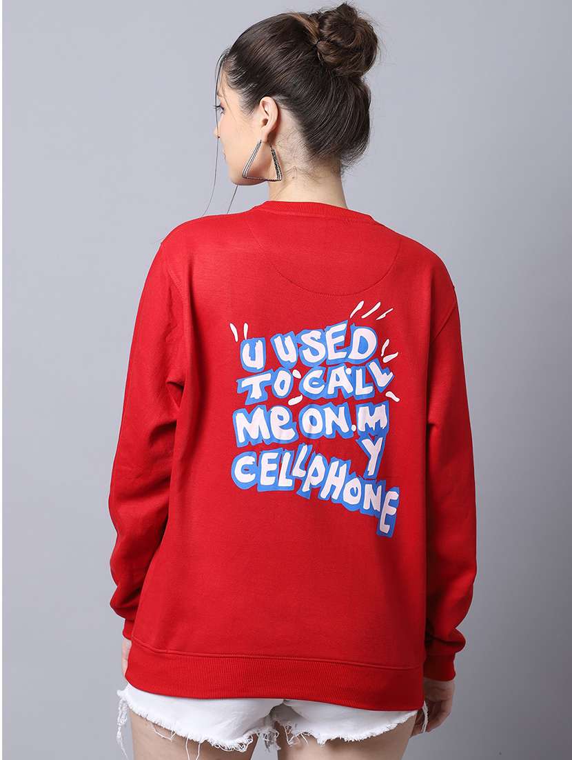 women long sleeves front & back print sweatshirt - 21539915 - Standard Image - 2