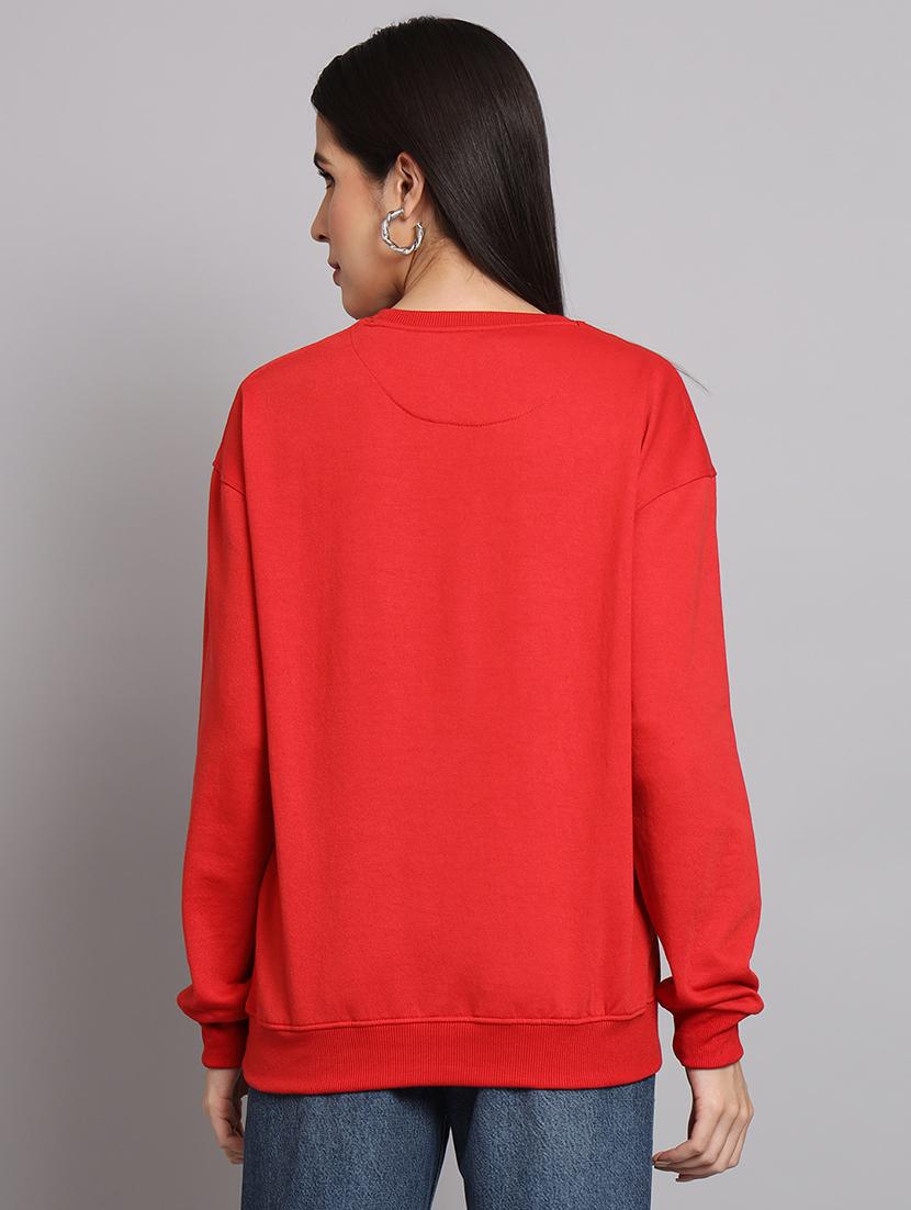 women long sleeves chest print sweatshirt - 21539922 - Standard Image - 2