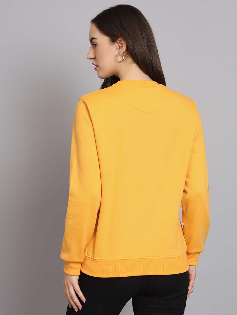 women chest print long sleeve sweatshirt - 21539923 - Standard Image - 2